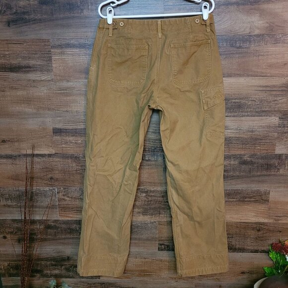 Mountain Khakis Alpine Pants Size 12 Double Knee Tan Canvas Outdoor Gorpcore - Picture 2 of 10